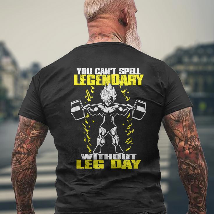 Leg Day ボディビルディング スクワット ジム モチベーションスクワット メンズTシャツ バックプリント 高齢者への贈り物