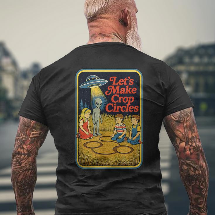 Let's Make Crop Circles 面白い レトロ ヴィンテージ エイリアン Ufo メンズTシャツ バックプリント 高齢者への贈り物