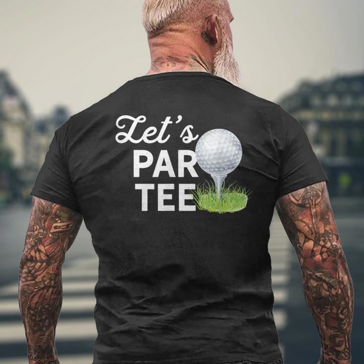Let's Par ゴルフボール ティーピン付き 面白いゴルフクラブtシャツ メンズTシャツ バックプリント 高齢者への贈り物