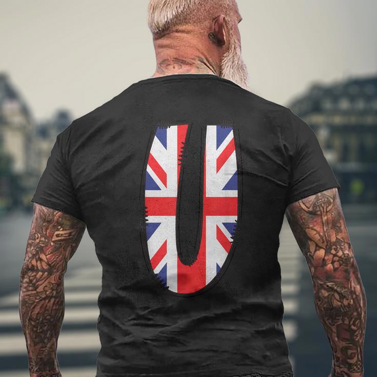 Lettre U Du Drapeau Britannique Avec Initiale Graphiqueieillie T-shirt imprimé au dos Cadeaux pour les vieillards