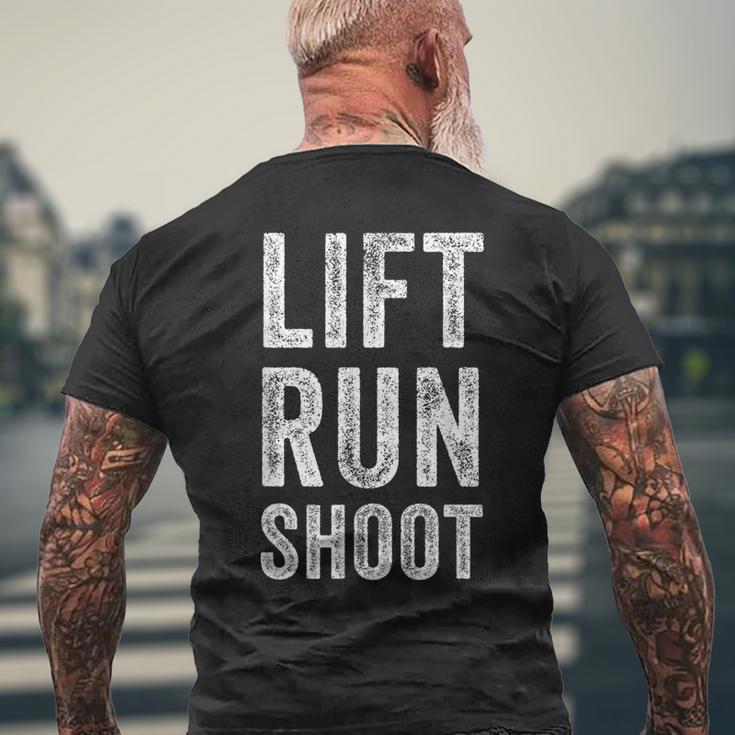 Lift Runhoot Fitness ファニー メンズTシャツ バックプリント 高齢者への贈り物