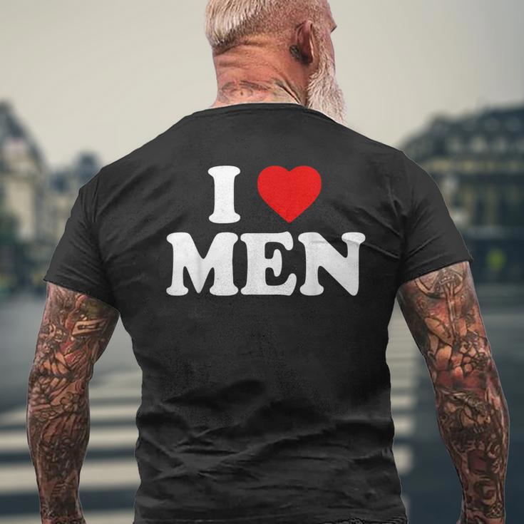 I Love I Love Men メンズTシャツ バックプリント 高齢者への贈り物