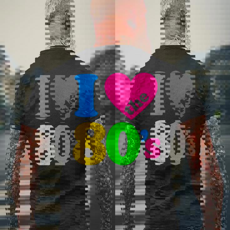 I Love The 80'S 80年代パーティードレスレトロ1980年代テーマ メンズTシャツ バックプリント 高齢者への贈り物