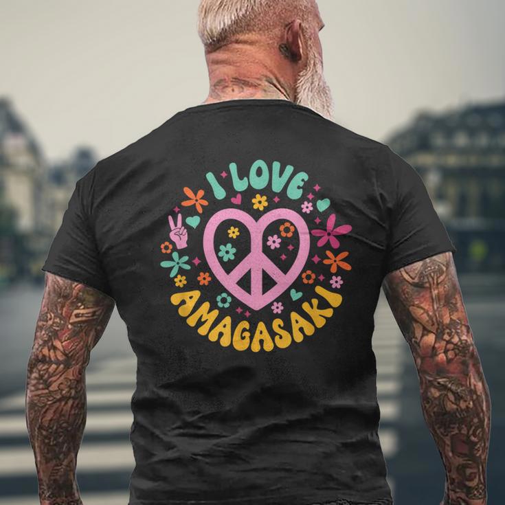 I Love Amagasaki アイ・ラブ・アマガサキ メンズTシャツ バックプリント 高齢者への贈り物