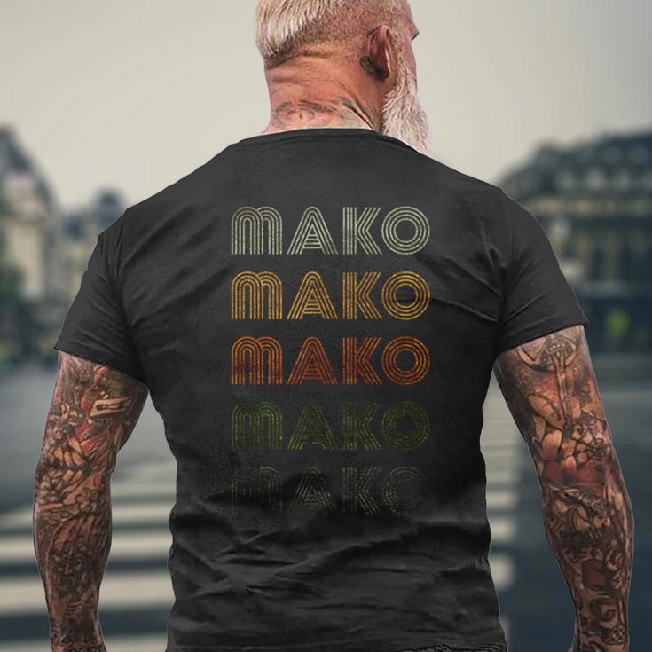 Love Heart Mako グランジ ビンテージスタイル ブラック マコ メンズTシャツ バックプリント 高齢者への贈り物
