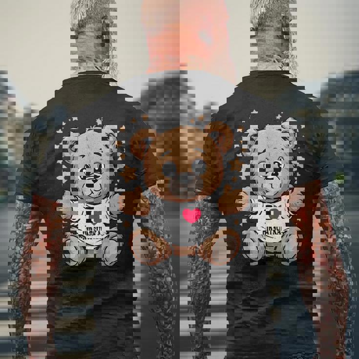 I Love Hiratsuka Teddy Bear 平塚テディベア大好き メンズTシャツ バックプリント 高齢者への贈り物