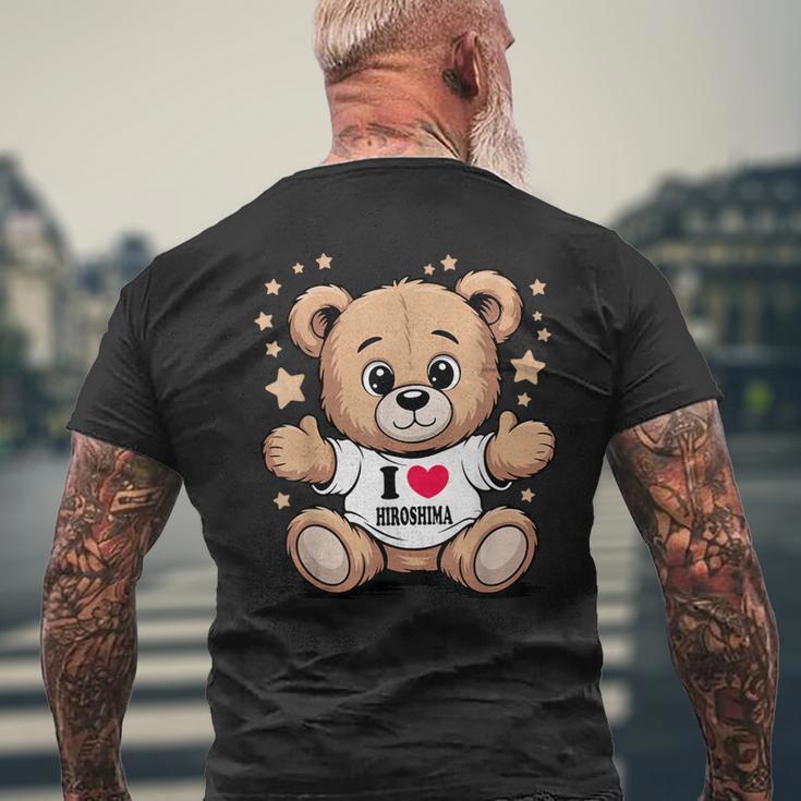 I Love Hiroshima Teddy Bear 広島大好きテディベア メンズTシャツ バックプリント 高齢者への贈り物