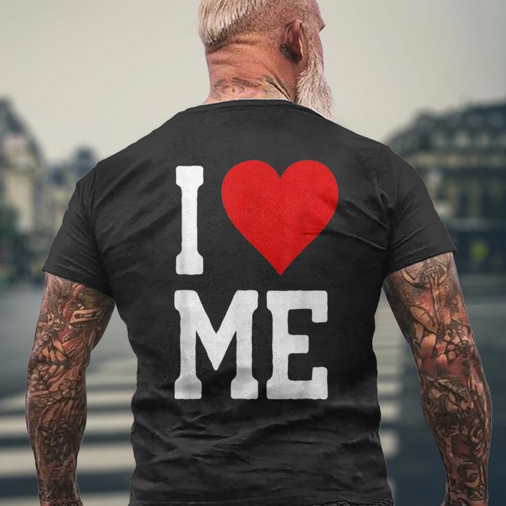 I Love Me ハートセルフラブセルフ受容i Love Me メンズTシャツ バックプリント 高齢者への贈り物