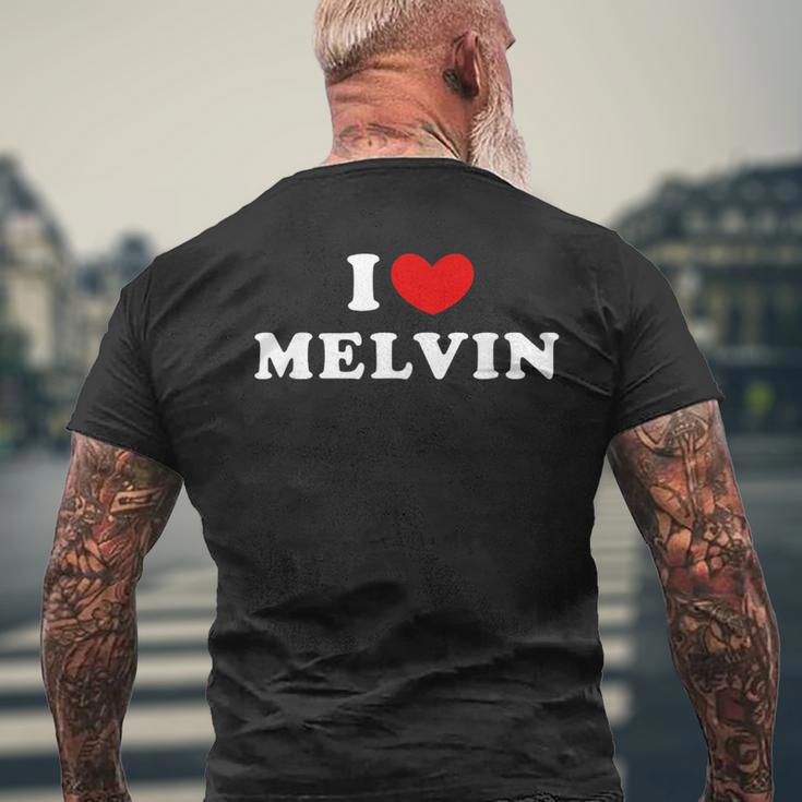 I Love Melvin 私は愛する Melvin メンズTシャツ バックプリント 高齢者への贈り物