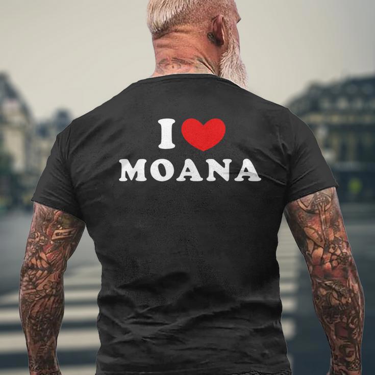 I Love Moana 私は愛する Moana メンズTシャツ バックプリント 高齢者への贈り物