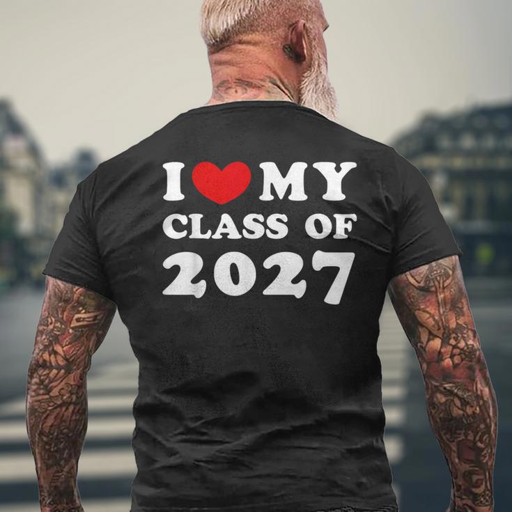 I Love My Class Of 2027 私は2027年のクラスが大好きで、2027年のクラスが好きです メンズTシャツ バックプリント 高齢者への贈り物
