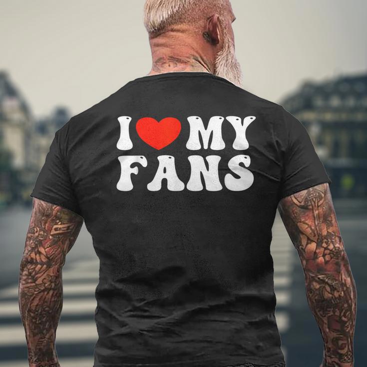 I Love My Fans メンズTシャツ バックプリント 高齢者への贈り物