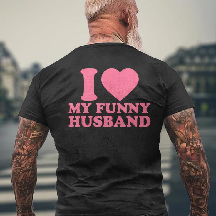 I Love My Husband · I Heart My Husbandalentines Day メンズTシャツ バックプリント 高齢者への贈り物