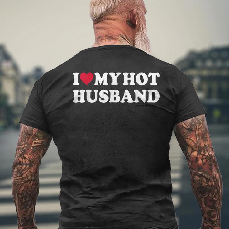 I Love My Hot Husband シャツ ファニー レッド ハート Love Hot Husband メンズTシャツ バックプリント 高齢者への贈り物
