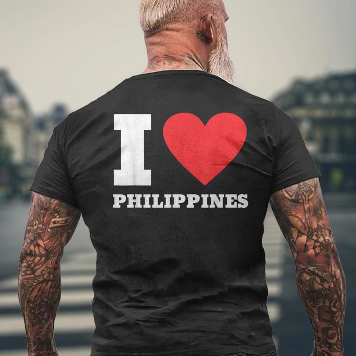 I Love Philippines I Heart Philippines 家族旅行 メンズTシャツ バックプリント 高齢者への贈り物
