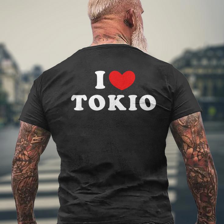 I Love Tokio 私は愛する Tokio メンズTシャツ バックプリント 高齢者への贈り物