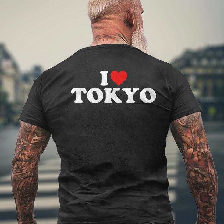 I Love Tokyo ハート メンズTシャツ バックプリント 高齢者への贈り物