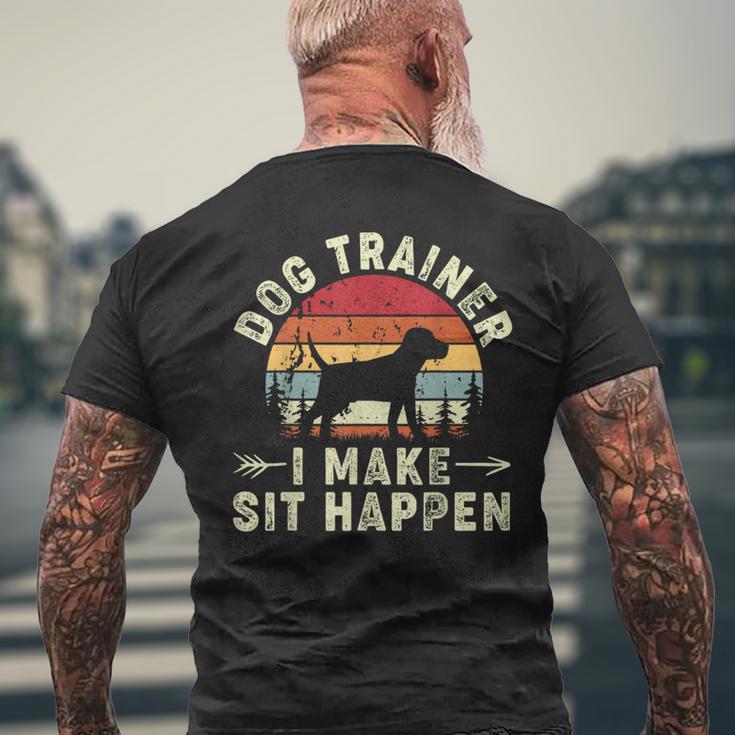 I Makeit Happenドッグコマンドトレーニング 面白い犬のトレーナー メンズTシャツ バックプリント 高齢者への贈り物