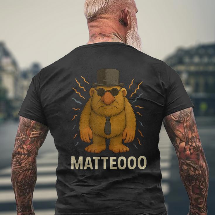 Matteooo イタリアンブレインロットミーム – シュールなaiクリーチャー メンズTシャツ バックプリント 高齢者への贈り物