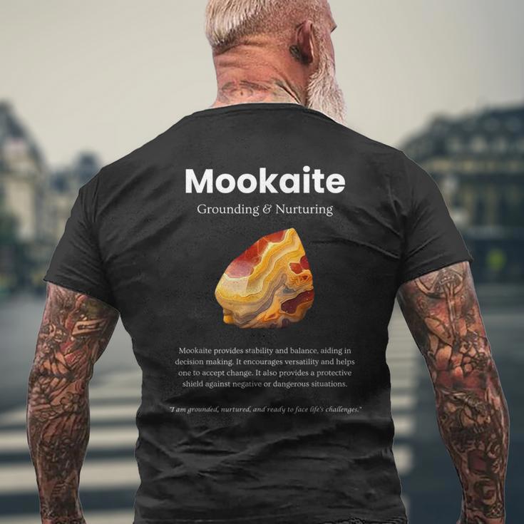 Mookaite ジェムストーンの意味 メンズTシャツ バックプリント 高齢者への贈り物