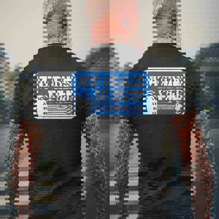 My Grass Is Blueintage Bluegrass メンズTシャツ バックプリント 高齢者への贈り物