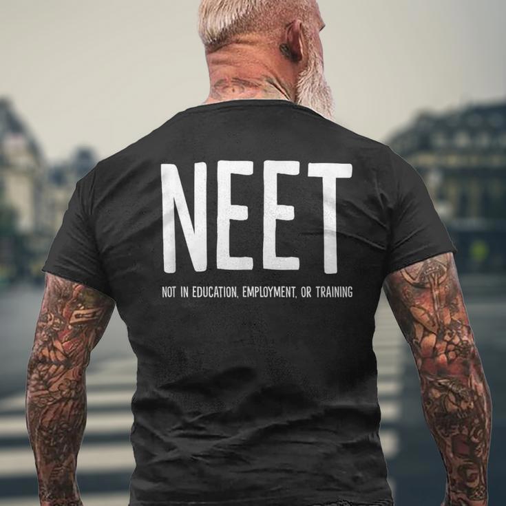 Neetネット 教育・雇用・トレーニングなし メンズTシャツ バックプリント 高齢者への贈り物