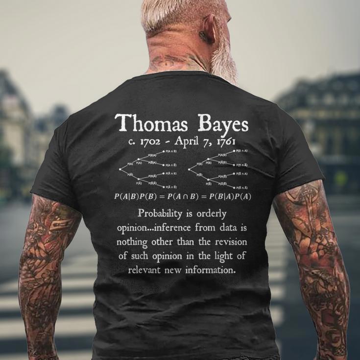 Nerdy Bayes 定理論 確率統計 算数教師 メンズTシャツ バックプリント 高齢者への贈り物