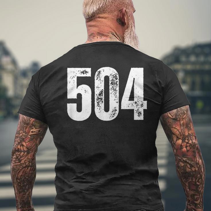 New Orleans 504 Area Code メンズTシャツ バックプリント 高齢者への贈り物