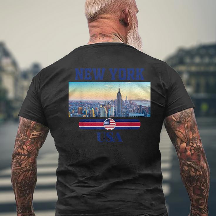 New York Citykyline New York New York City メンズTシャツ バックプリント 高齢者への贈り物