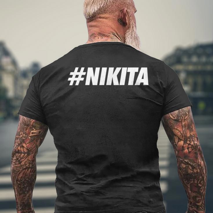 Nikita ハッシュタグ ソーシャルネットワークメディア Nikita ネーム メンズTシャツ バックプリント 高齢者への贈り物