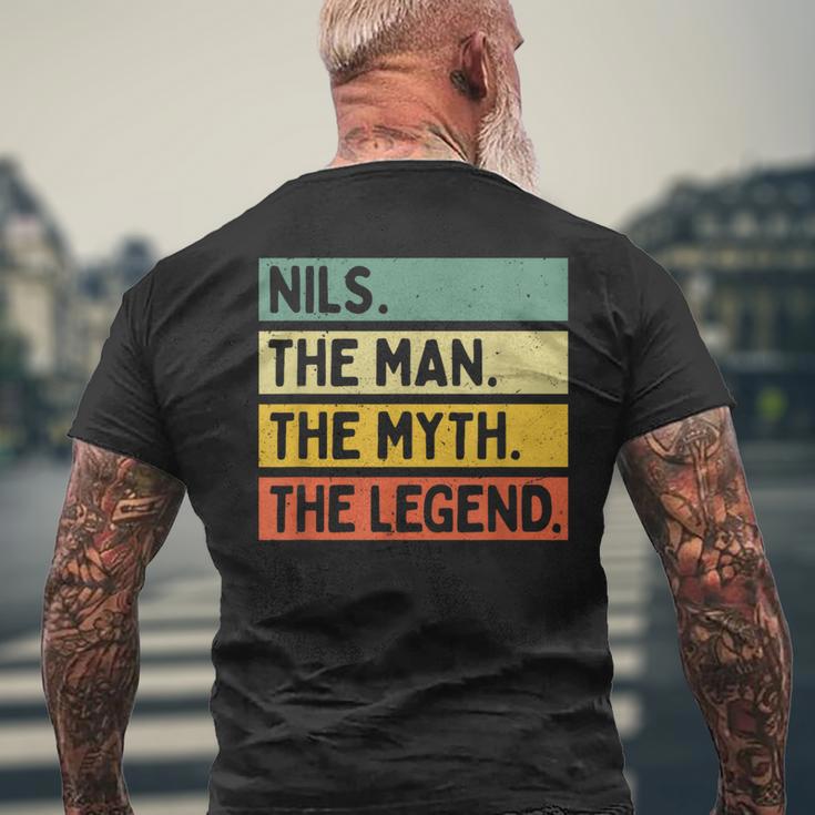 Nils The Man The Myth The Legend面白い名言 メンズTシャツ バックプリント 高齢者への贈り物