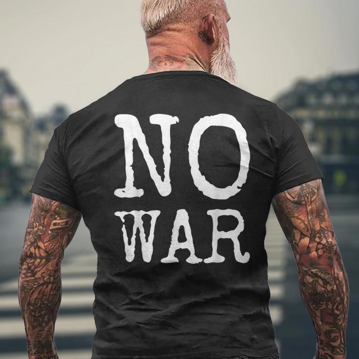 No War 平和 平和の鳩 アゲンストウォー 愛 No War メンズTシャツ バックプリント 高齢者への贈り物