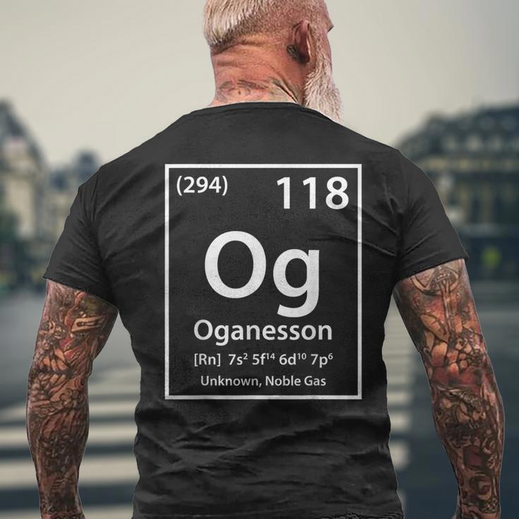Oganesson Element ホワイト メンズTシャツ バックプリント 高齢者への贈り物