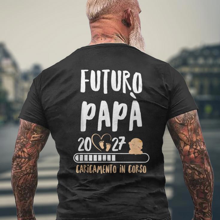 Papà 2027 Gravidanza Padre Futuro Papà 2027 Loading T-shirt da uomo con stampa posteriore Regalos para ancianos