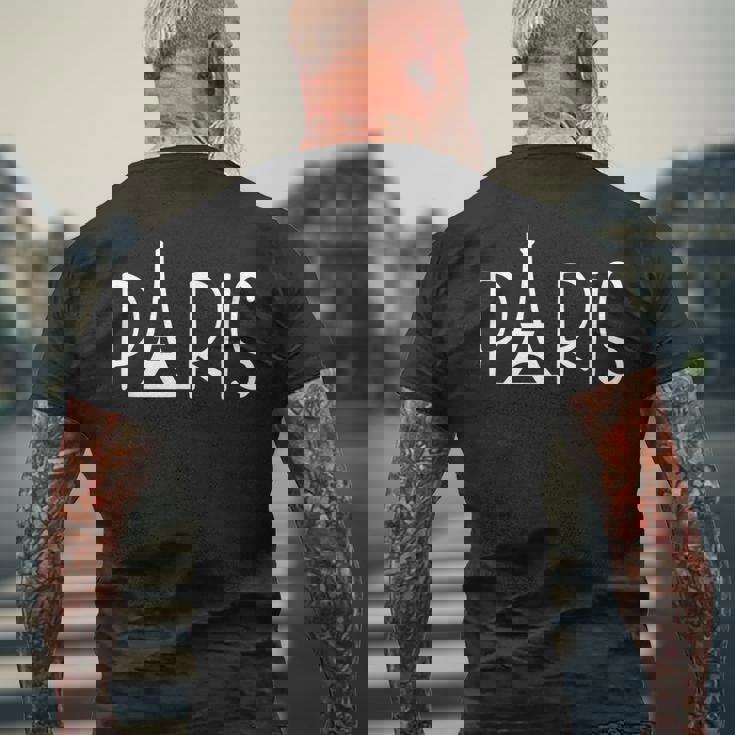 Paris Love France エッフェル塔tシャツ メンズTシャツ バックプリント 高齢者への贈り物