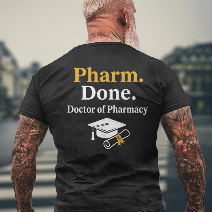 Pharm Done ドクターオブファーマシー 卒業式 メンズTシャツ バックプリント 高齢者への贈り物