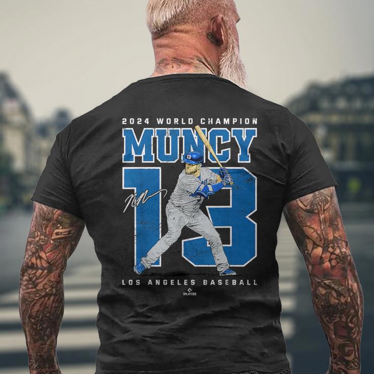 Player Number 2024 World Champion Max Muncy Los Angeles メンズTシャツ バックプリント 高齢者への贈り物