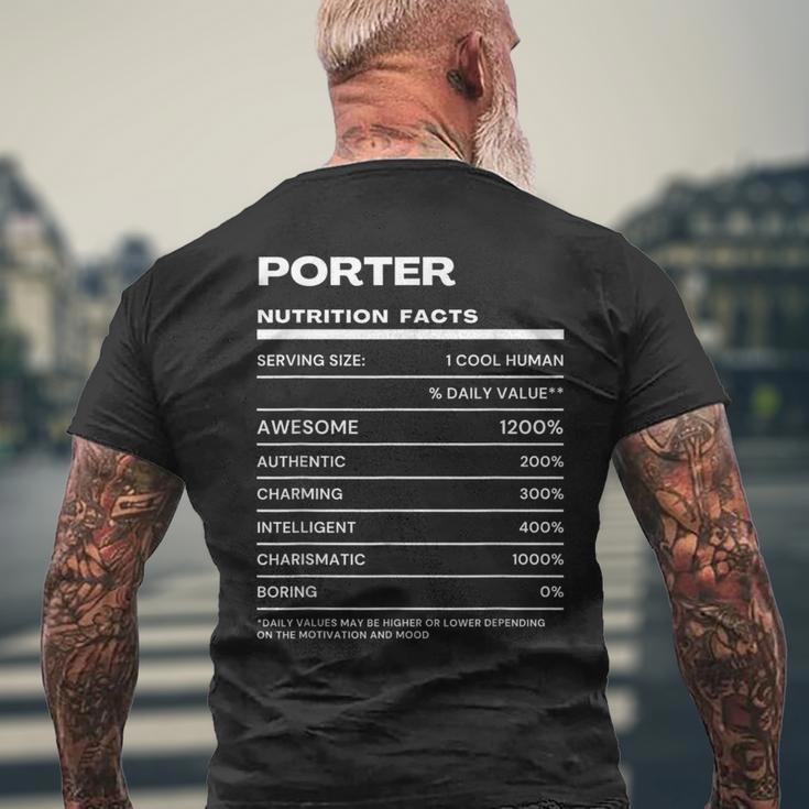 Porter 栄養成分表示 メンズTシャツ バックプリント 高齢者への贈り物
