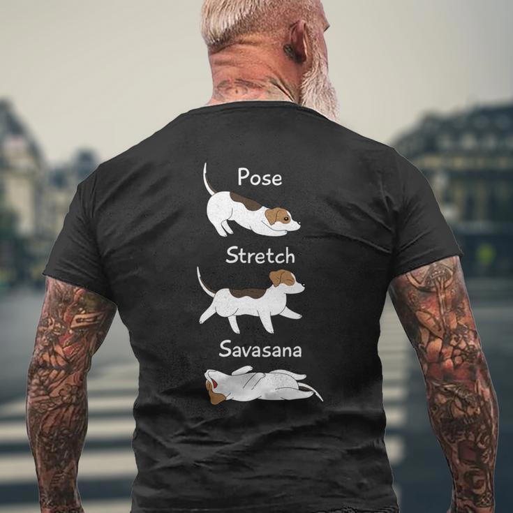 Posetretchavasanaジャック・ラッセル・テリア犬 長袖tシャツ メンズTシャツ バックプリント 高齢者への贈り物
