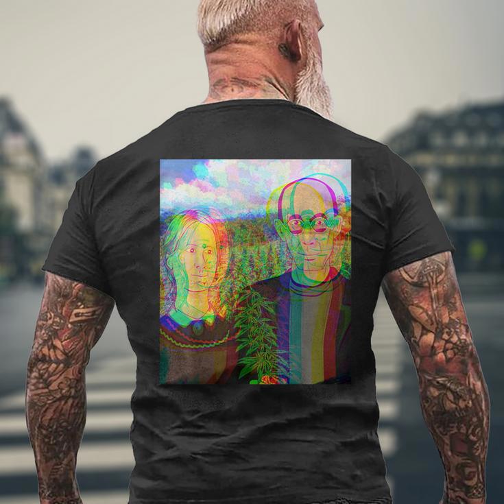 Pot Farmer 大麻 マリファナ トリッピーデザイン 420 ギフト メンズTシャツ バックプリント 高齢者への贈り物