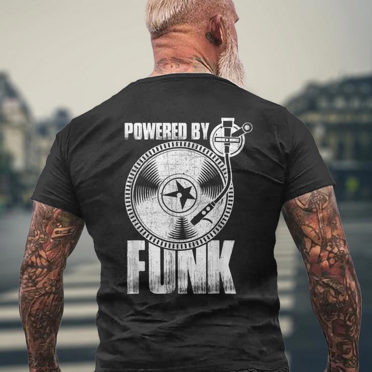 Powered By Funk Music 70年代 & 80年代 ビニール メンズTシャツ バックプリント 高齢者への贈り物