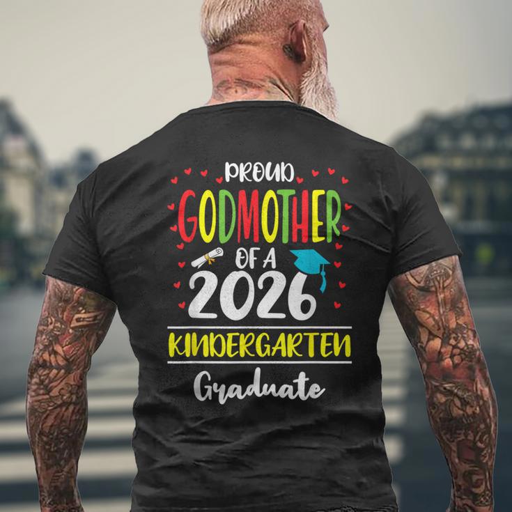 Proud Godmother Of A Class Of 2026 Kindergarten Graduate Men's T-shirt Back Print Gifts for Old Men