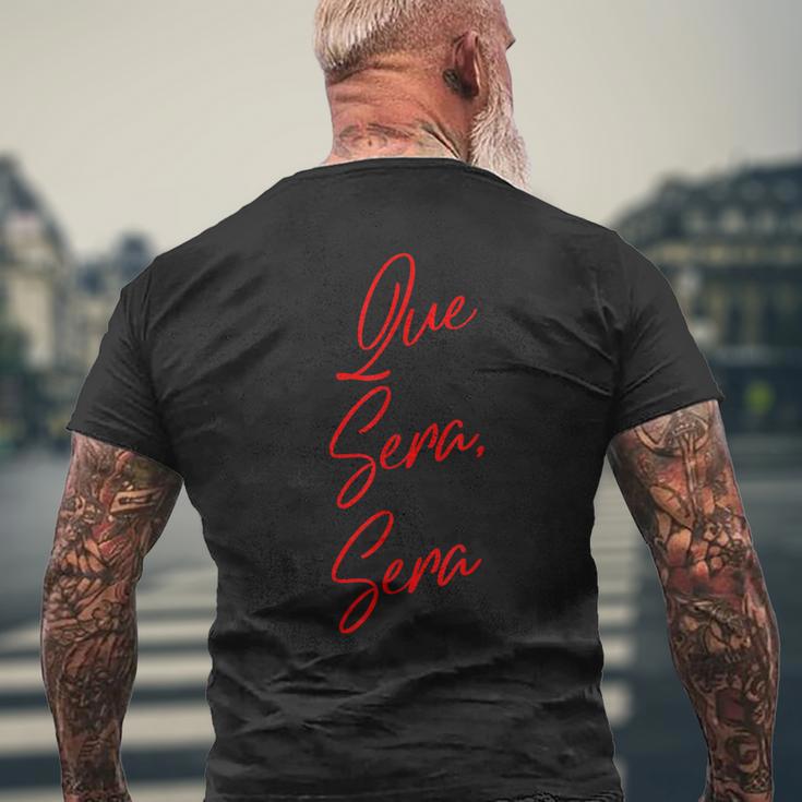 Queera、Sera、What Will Be Will Be メンズTシャツ バックプリント 高齢者への贈り物