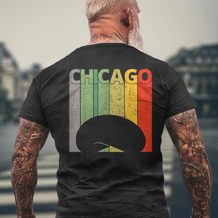 Retro Chicago Intage Chicago Bean Cloud Gate メンズTシャツ バックプリント 高齢者への贈り物