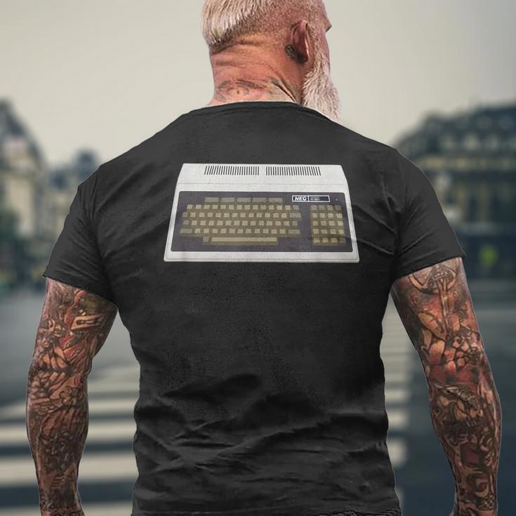 Retro Computer 03 メンズTシャツ バックプリント 高齢者への贈り物