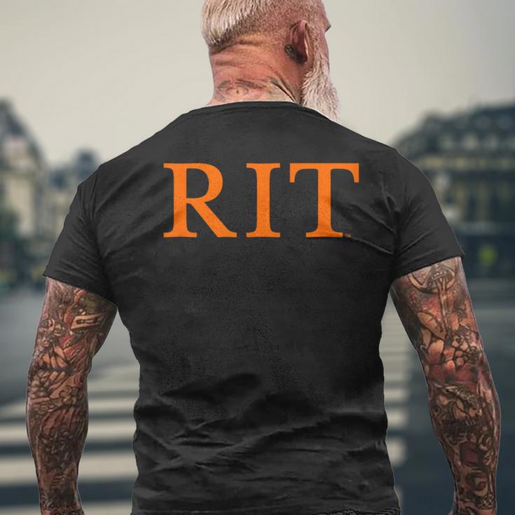 Rochester Institute Of Technology Rit Orange Type メンズTシャツ バックプリント 高齢者への贈り物