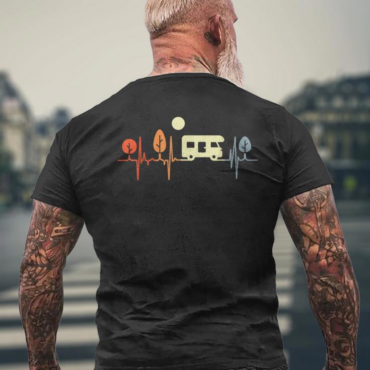 Rvキャンピングカー・ハートビートキャンパー メンズTシャツ バックプリント 高齢者への贈り物