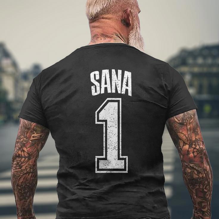 Sanaサポーター番号 1番の大ファン メンズTシャツ バックプリント 高齢者への贈り物