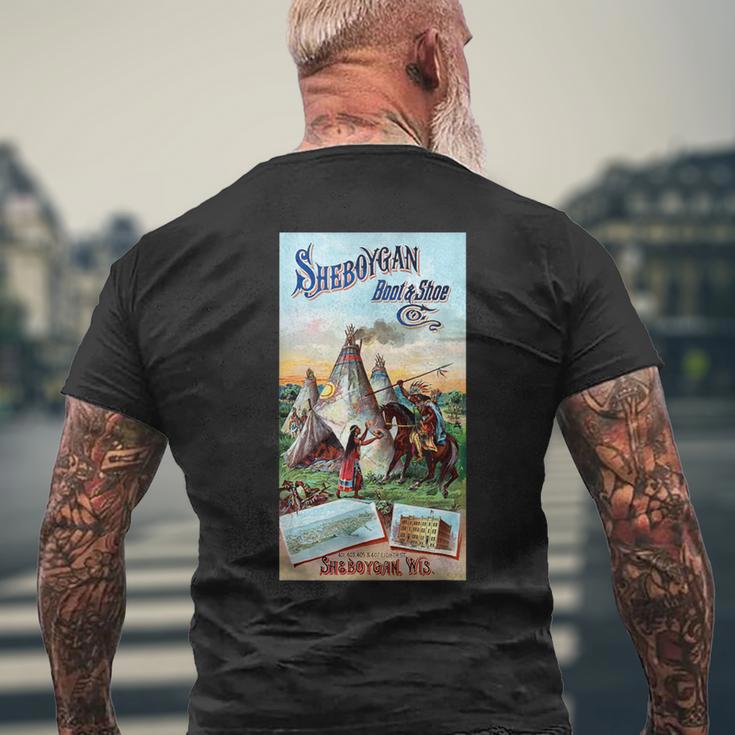 Sheboygan ネイティブアメリカン ウィスコンシン アメリカ 歴史 レトロ メンズTシャツ バックプリント 高齢者への贈り物