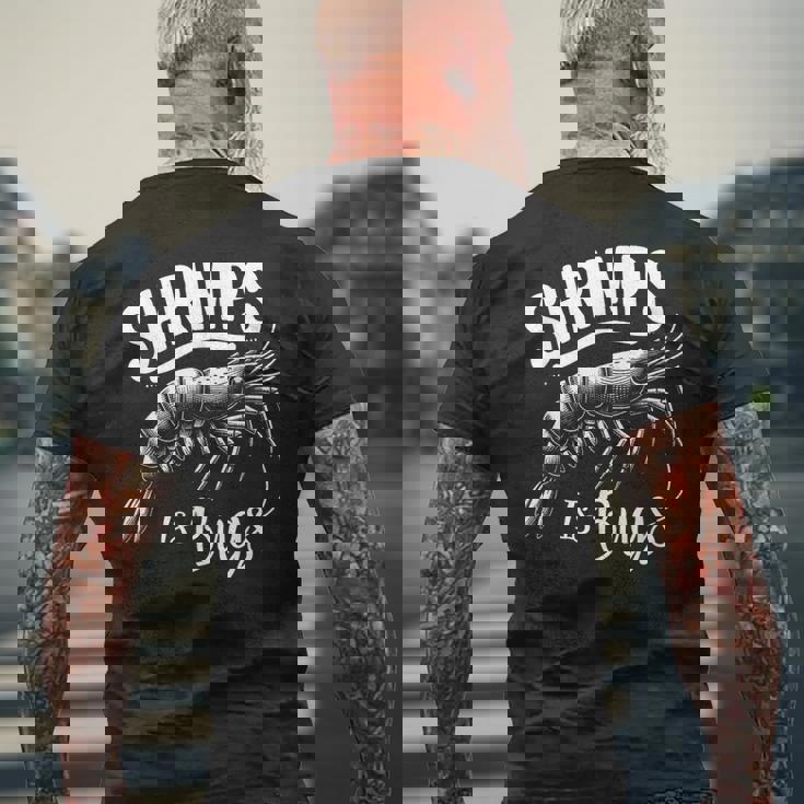 Shrimps Is Bugs Memeeafood Lovers ファン メンズTシャツ バックプリント 高齢者への贈り物